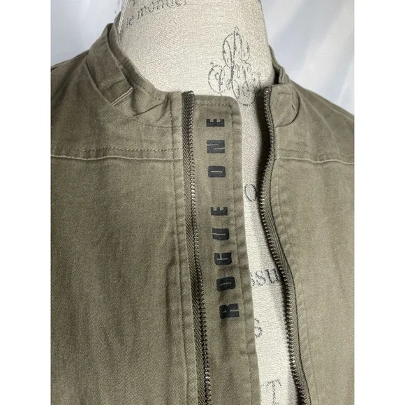 Star Wars Rogue One Jyn Erso Hot Topic Green Rebel Jacket Juniors Size SMALL - Picture 3 of 12